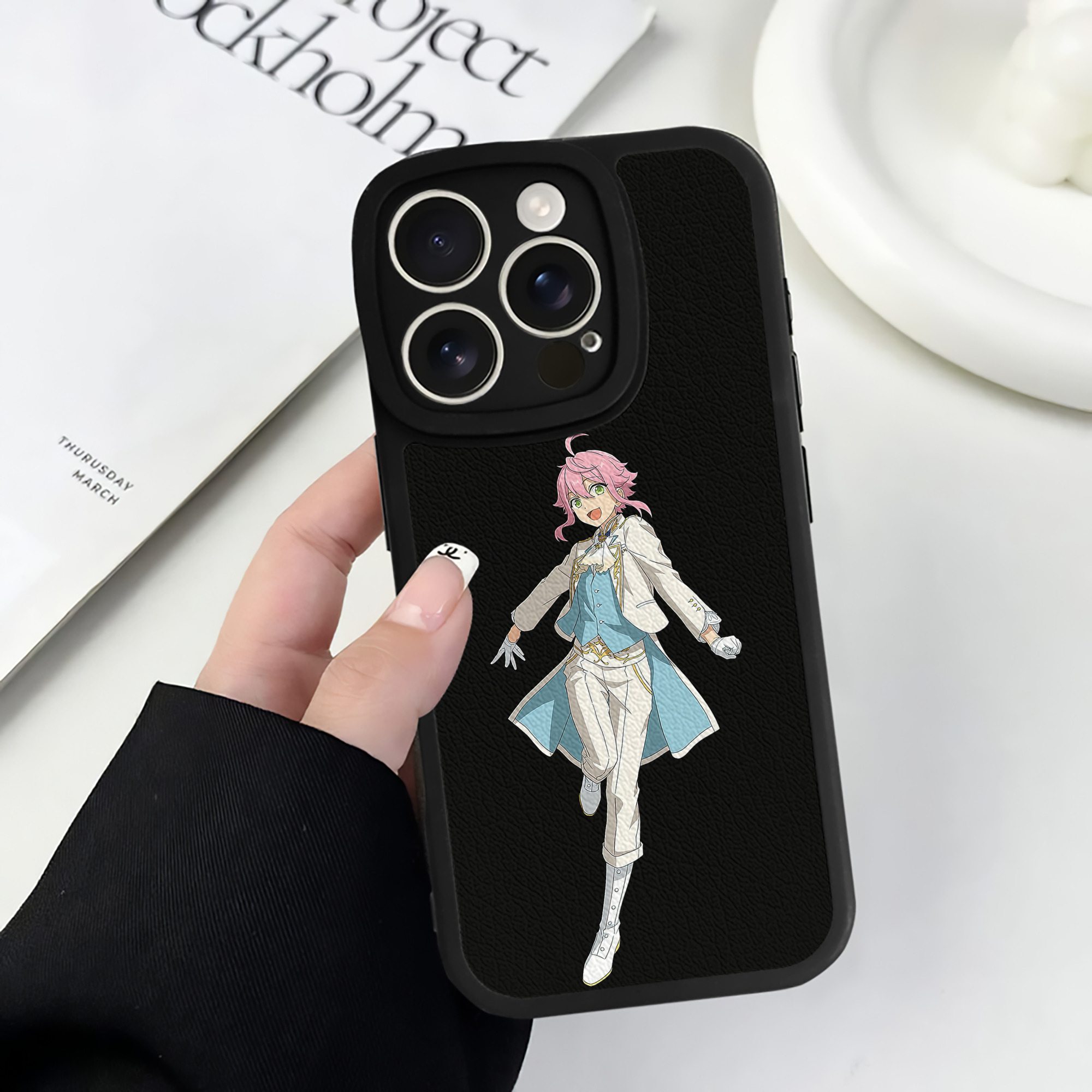 （画像用） あんさんぶるスターズ! Ensemble Stars 【iPhone 16シリーズ対応】シリコンスマホケース（レザー調） 材質：シリコン